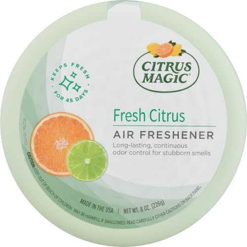 Citrus Magic Odor Absorbing Solid Air Freshener, Fresh Citrus, 8-Ounce, Pack of 3