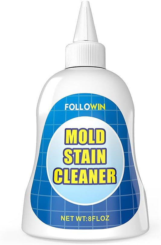 FOLLOWIN Household Mold and Mildew Stain Cleaner Gel Home Cleaner for Front Loader Washing Machine Seal,Tiles Grout,Window Sealant, Bathroom Grout, Sink,Shower Cleansing 8oz