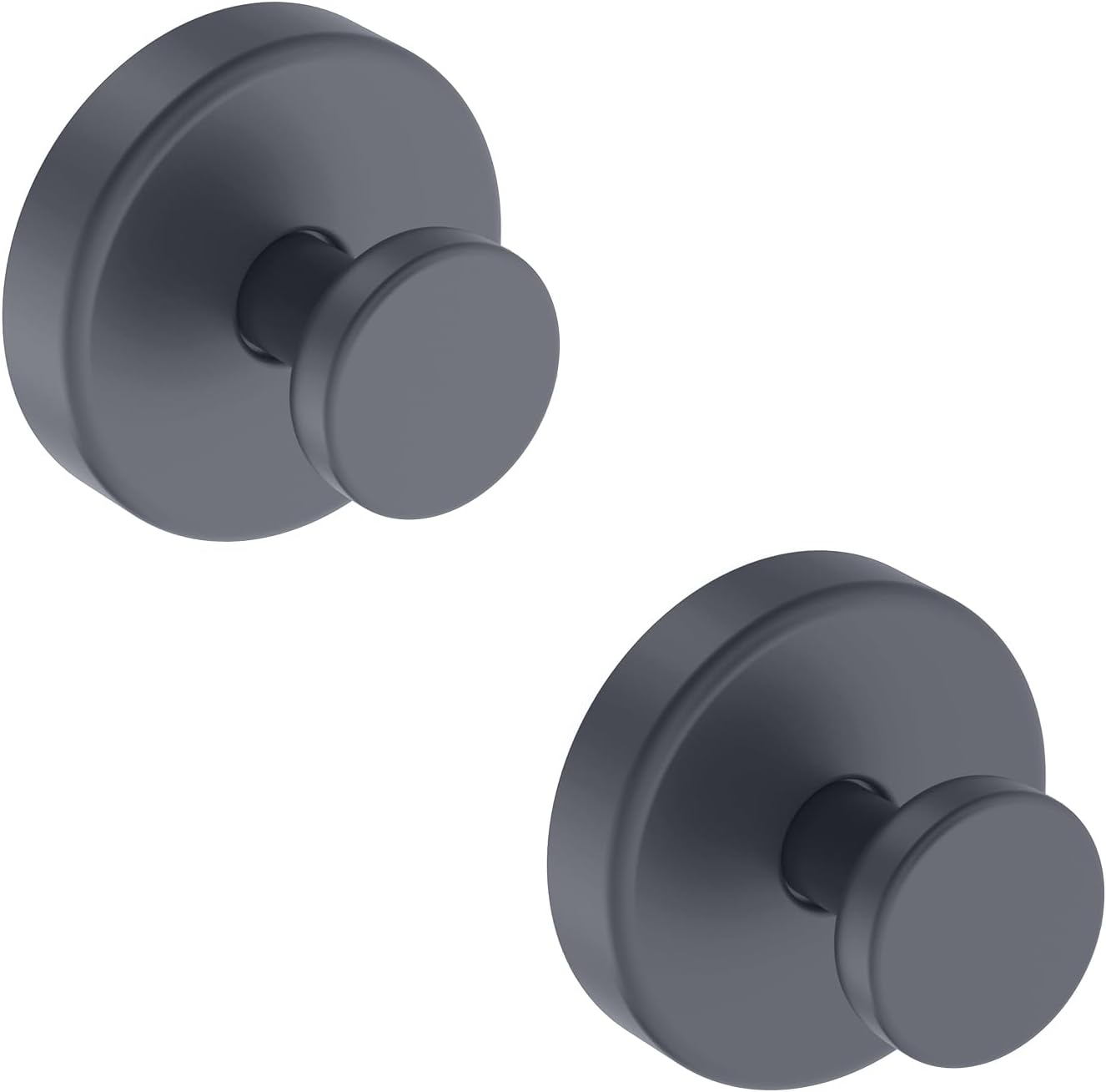 Suction Cup Hooks for Shower, Removable Towel Hooks for Bathroom Window Glass Door Wall, Bath Robe Looafh Hook for Hanging - 2 Pack, Grey