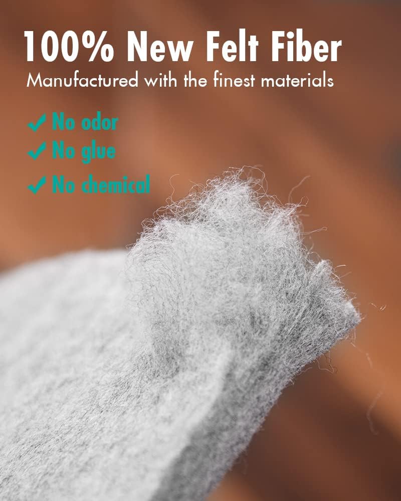 Non Slip Rug Pad Gripper - 2x3 Feet 1/8” Extra Thick Felt Under Rug for Area Rugs and Hardwood Floors,Super Cushioned Non Skid Carpet Padding