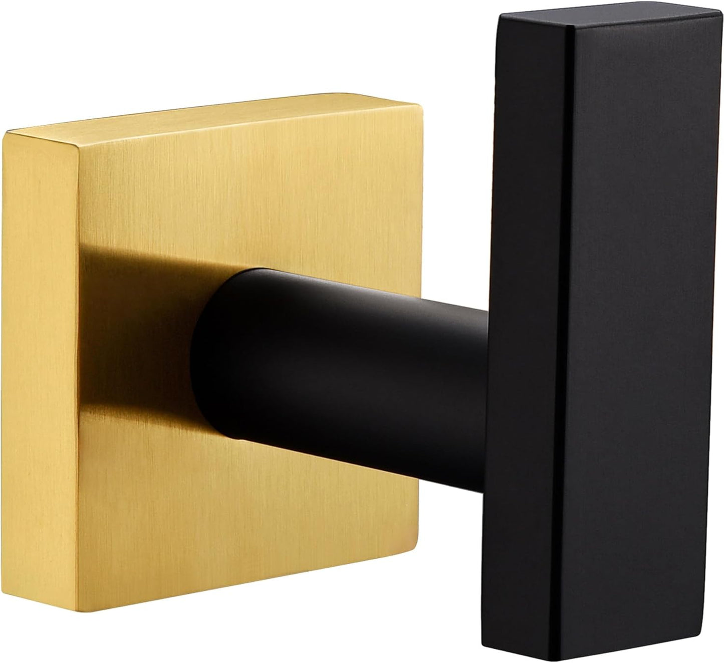 Angle Simple Towel Hook Black & Gold, Stainless Steel Bathroom Towel Holder, Robe Hook, Kitchen Towel Hanger, Wall Mount