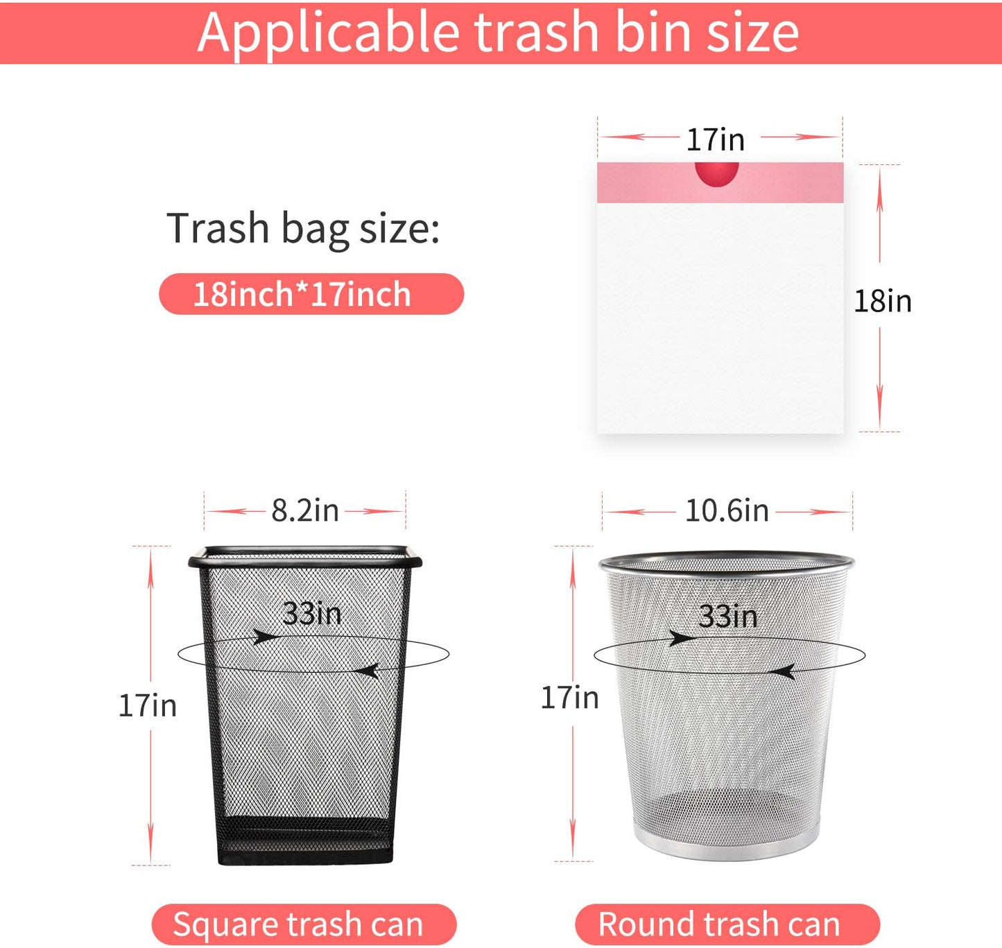 Small Trash Bags, KONE 192 Count 4 Gallon Drawstring Extra Thick Garbage Bags Wastebasket Bin Liners Plastic Trash Bags for Bathroom, Bedroom, Office, Car, Kitchen, Home