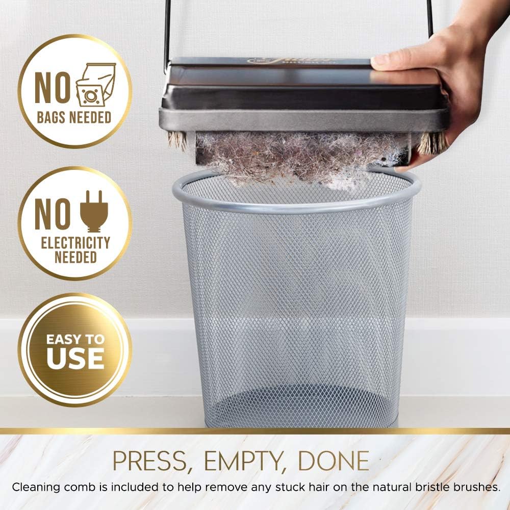 Fuller Brush 17027 Electrostatic Carpet & Floor Sweeper - 9" Cleaning Path - Lightweight - Ideal for Crumby Messes - Works On Carpets & Hard Floor Surfaces - Black