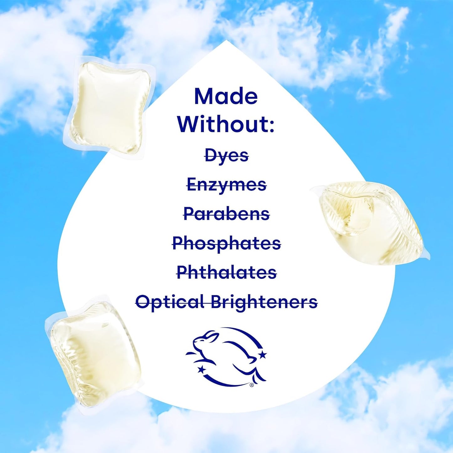 Dropps Sensitive Skin Laundry Detergent Pods, Crisp Breeze (64 Count) - Dermatologist Tested Laundry Pods - HE Compatible Laundry Supplies for Clean Clothes, Vegan & Dye-Free