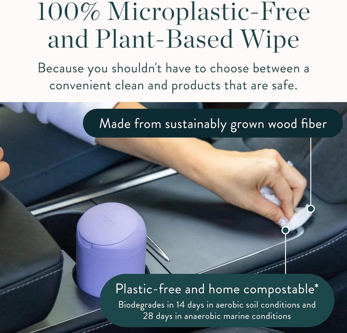 Biom Biodegradable All-Purpose Mini Wipes 8-Pack Refill - Eco-Friendly Cleaning Wipes | Plant-Based Surface Cleaner Home & Travel | Kid & Pet Friendly | All Natural & Non-Toxic | Grapefruit