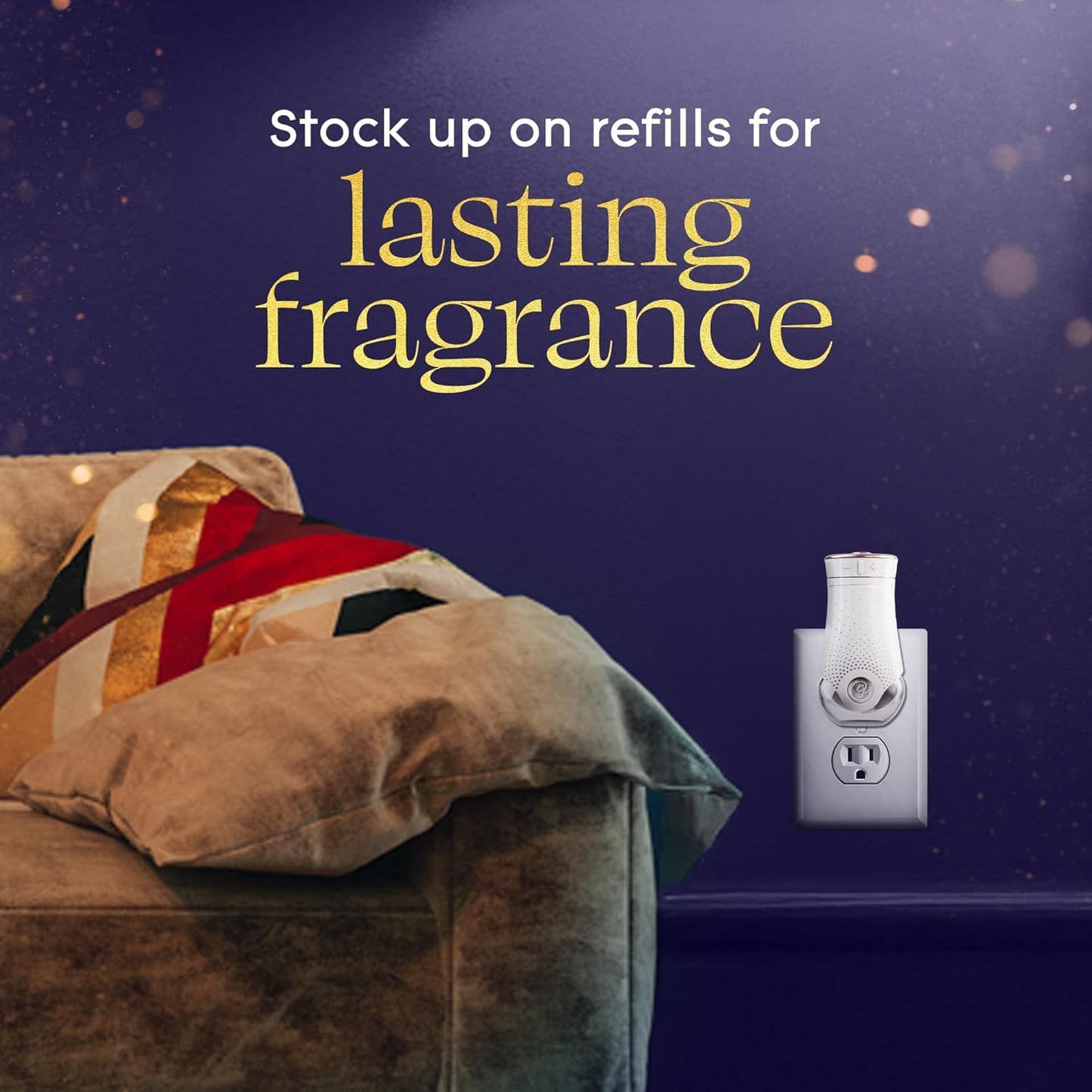 Glade PlugIns Refills Air Freshener, Embers & Sandalwood, Scented and Essential Oils for Home and Bathroom, 0.67 Fl Oz, 5 Count