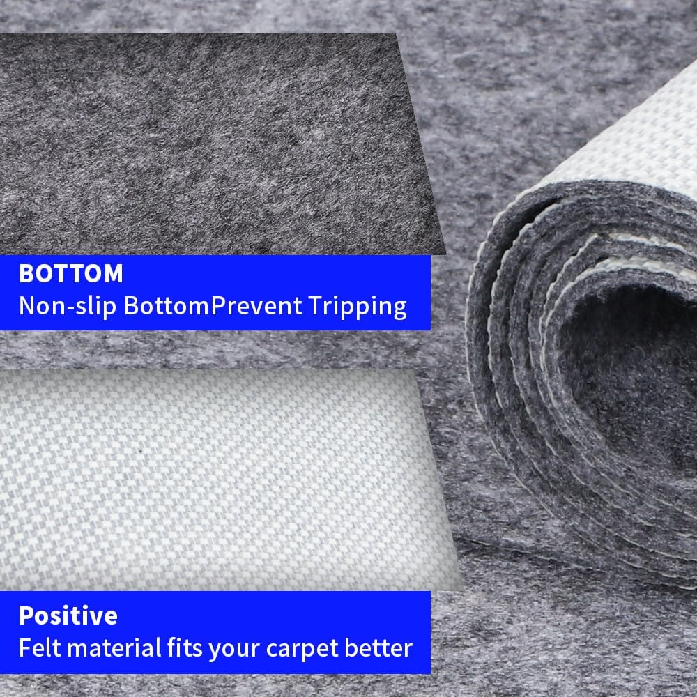 100% Waterproof Non-Slip 1/4” Extra Thick 5x7 ft Rug Pad for Large Area Rugs Durable Felt Floor Protection pad for All Floors, Suitable for Cutting. Rug Pads Keep Rugs in Place and Provide Cushioning