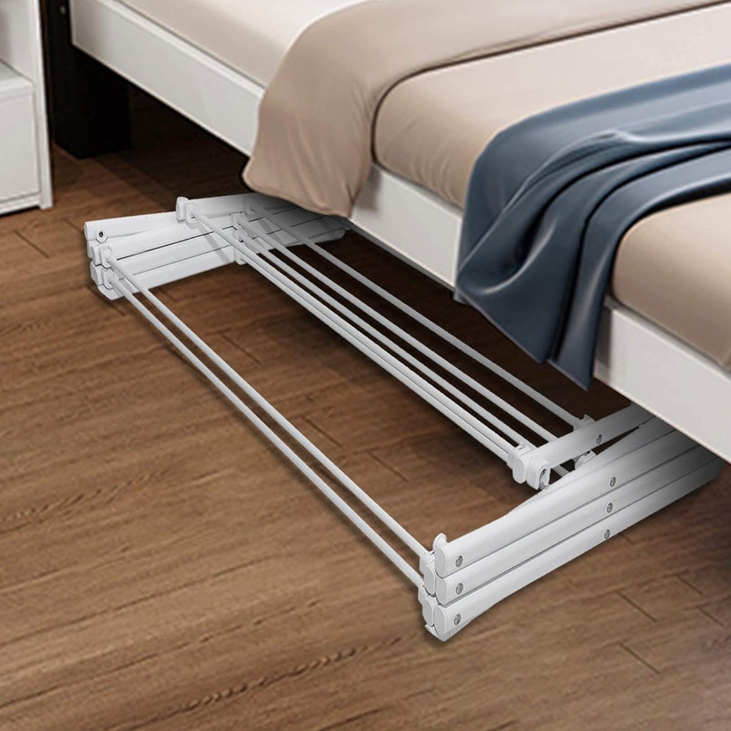 3 Tiers Foldable Clothes Drying Rack, Vertical Laundry Rack Portable and Collapsible for Storage Indoor Outdoor, White