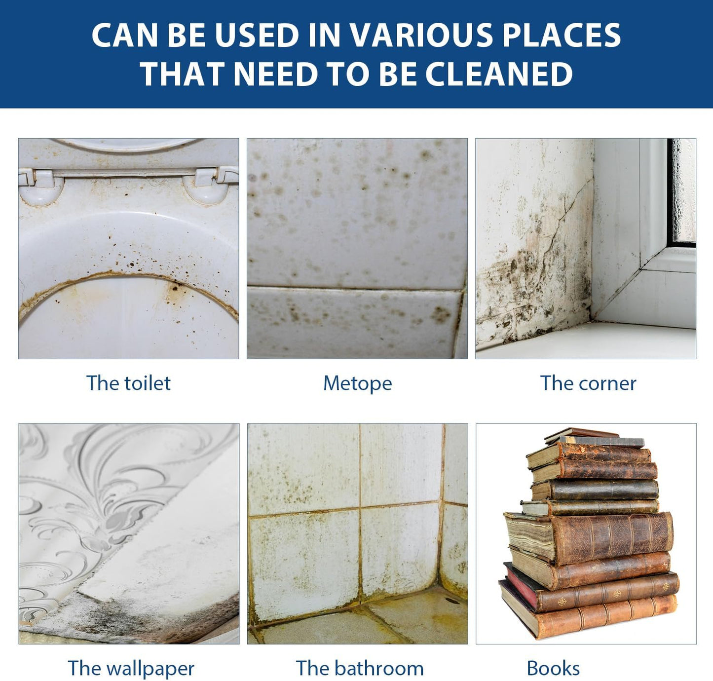 AUJ 2PCS Mould Cleaner Spray, Mould Cleaner Foam Spray, Powerful Multi-purpose Foam Cleaner, Spray Cleaner For Household Kitchen, Bathroom, Wall, Ceiling Cleaner