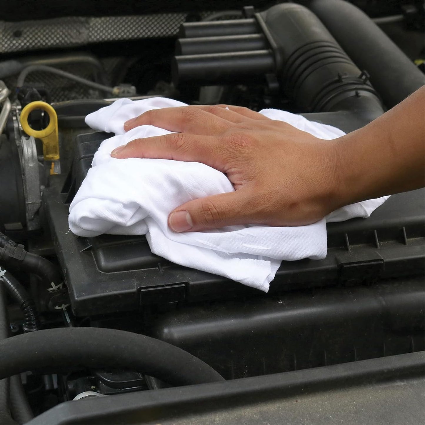 Premium White T-Shirt Cleaning Rags (600 lbs. Pallet 120x5 lbs. Bag) – White Cotton Rags for Cleaning, Staining, Painting, Oil, Grease & Dust Removal – Shop Rags Bulk for Multipurpose use