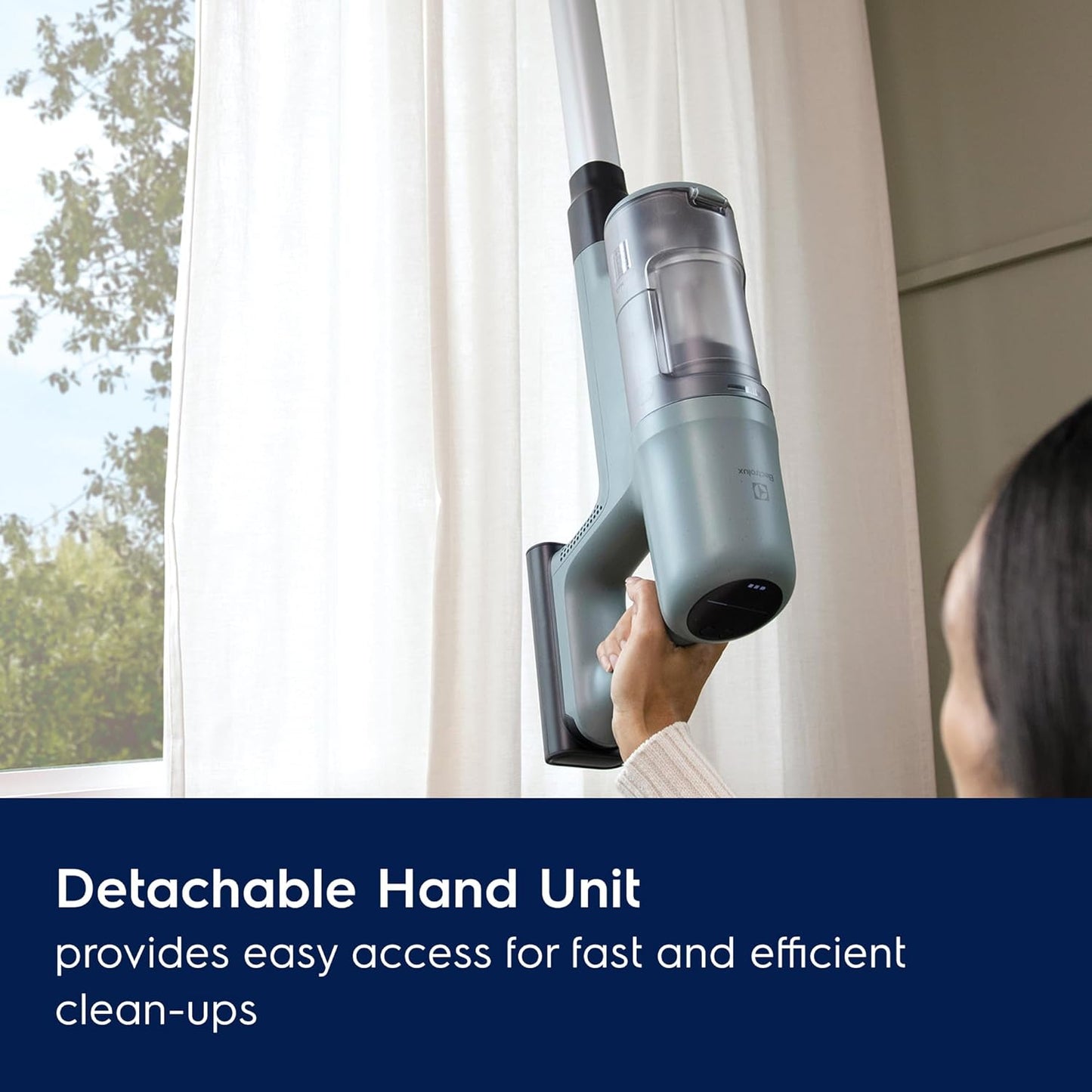 Electrolux Ultimate600 Cordless Stick Vacuum with PowerPro Bristle Nozzle and Larger Dust Bin Capacity, 50-Minute Run Time, 3 Power Modes, Ocean Green