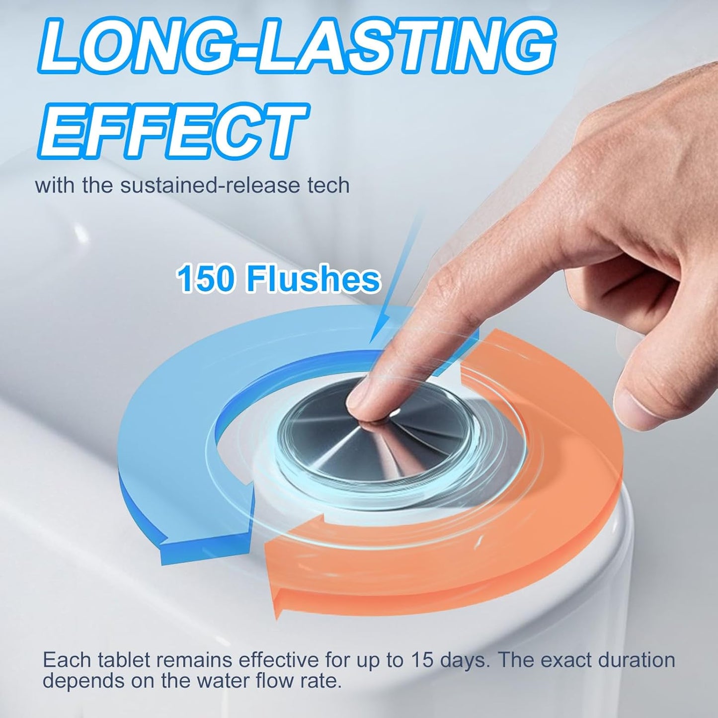 KIISIISO Toilet Bowl Cleaner Tablets 50 PACK, Automatic Bleach Toilet Tank Cleaners, Bathroom Long-Lasting Freshness, Slow-Releasing Powerful Deodorizing & Descaling