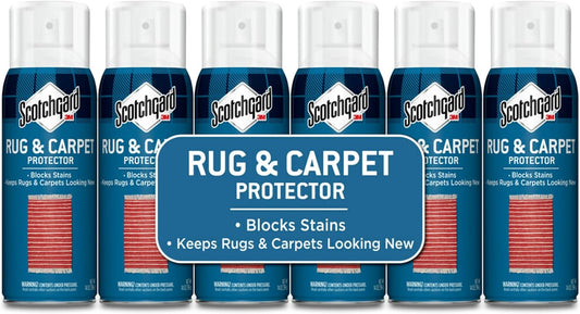 Scotchgard Rug & Carpet Protector, Carpet & Rug Protector Blocks Stains During Spring and Summer Gatherings, Fabric Protector Makes Cleanup of Stains from Muddy Footprints Easier, 14 oz(Pack of 6)