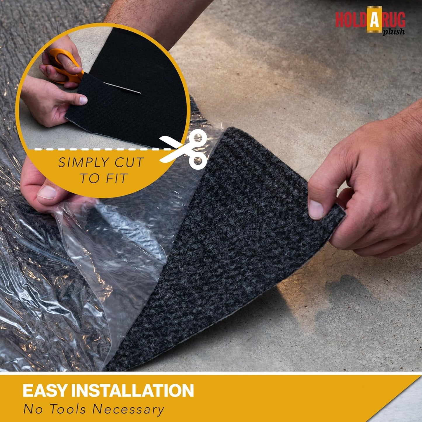 Hold-a-Rug Plush 2' x 8' Nonskid, Nonslip Rug Pad, Reversible Gripper, ¼ Thick, Safe for All Floors and Carpet, Keep Area Rugs Secure