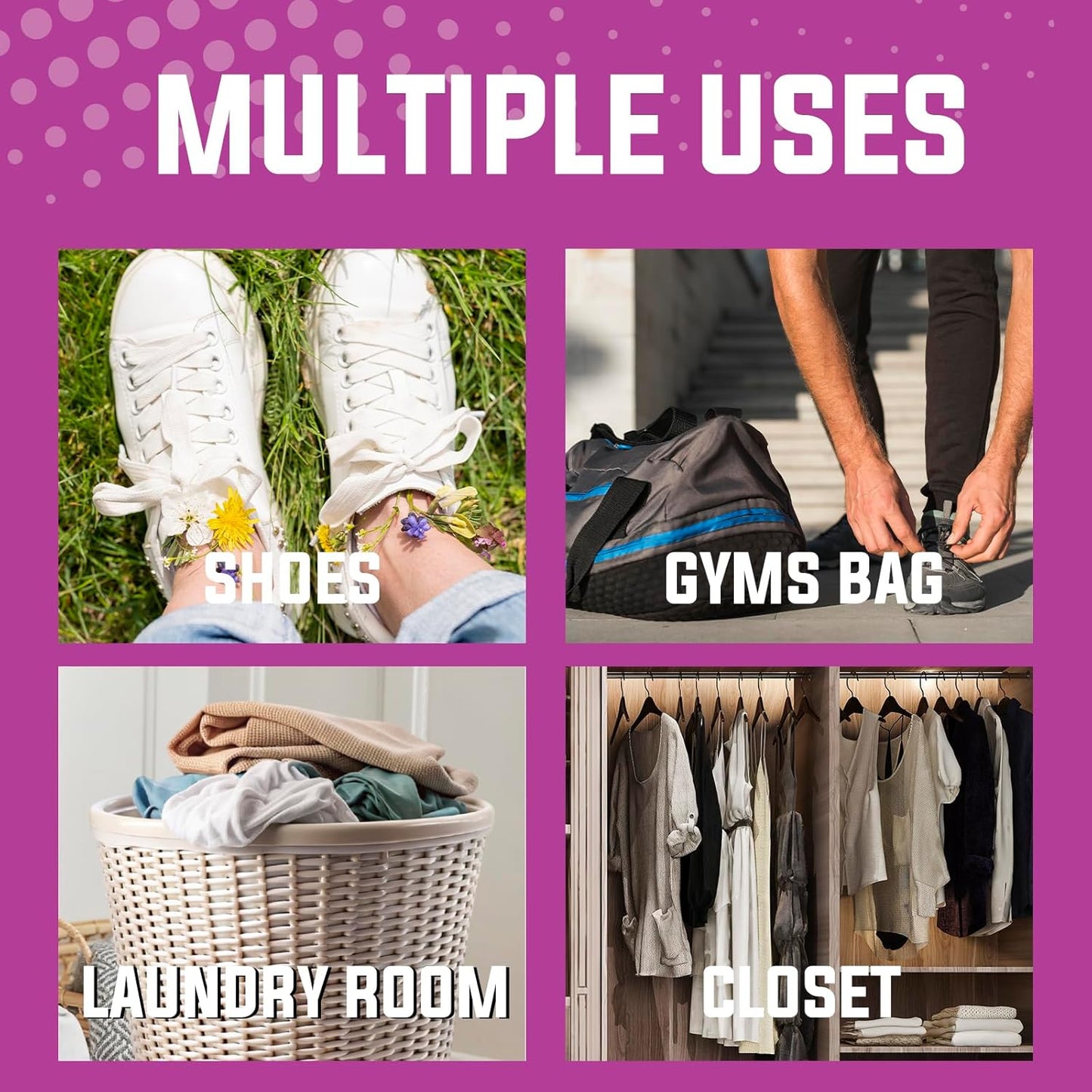 9 Pack Baking Soda Deodorizers, Lavender Scent Shoe Deodorizer Balls, Air Freshener for Home, Odor Eliminator for Closets Bathroom Pets, Up to 80 Days