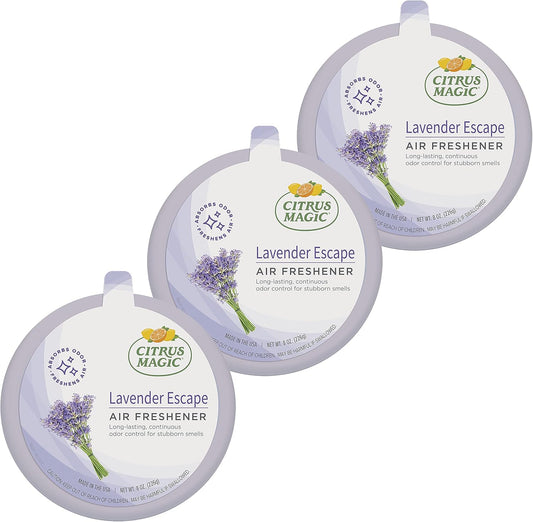 Citrus Magic Odor Absorbing Solid Air Freshener, Lavender Escape, 8 Ounce (Pack of 3)