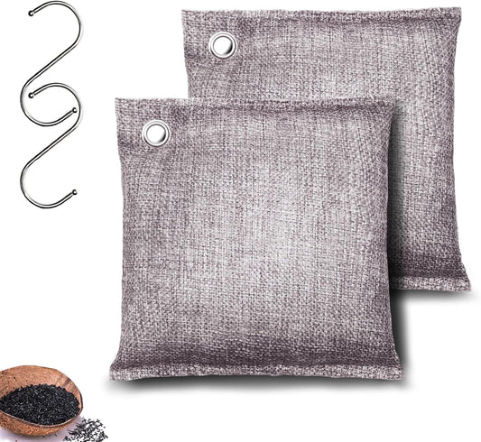 Activated Charcoal Odor Absorber, Odor Eliminator for Strong Odor,Coconut Shell Charcoal Air Purifying Bags for Home Car Closet Pet, Smoke Room Deodorizer