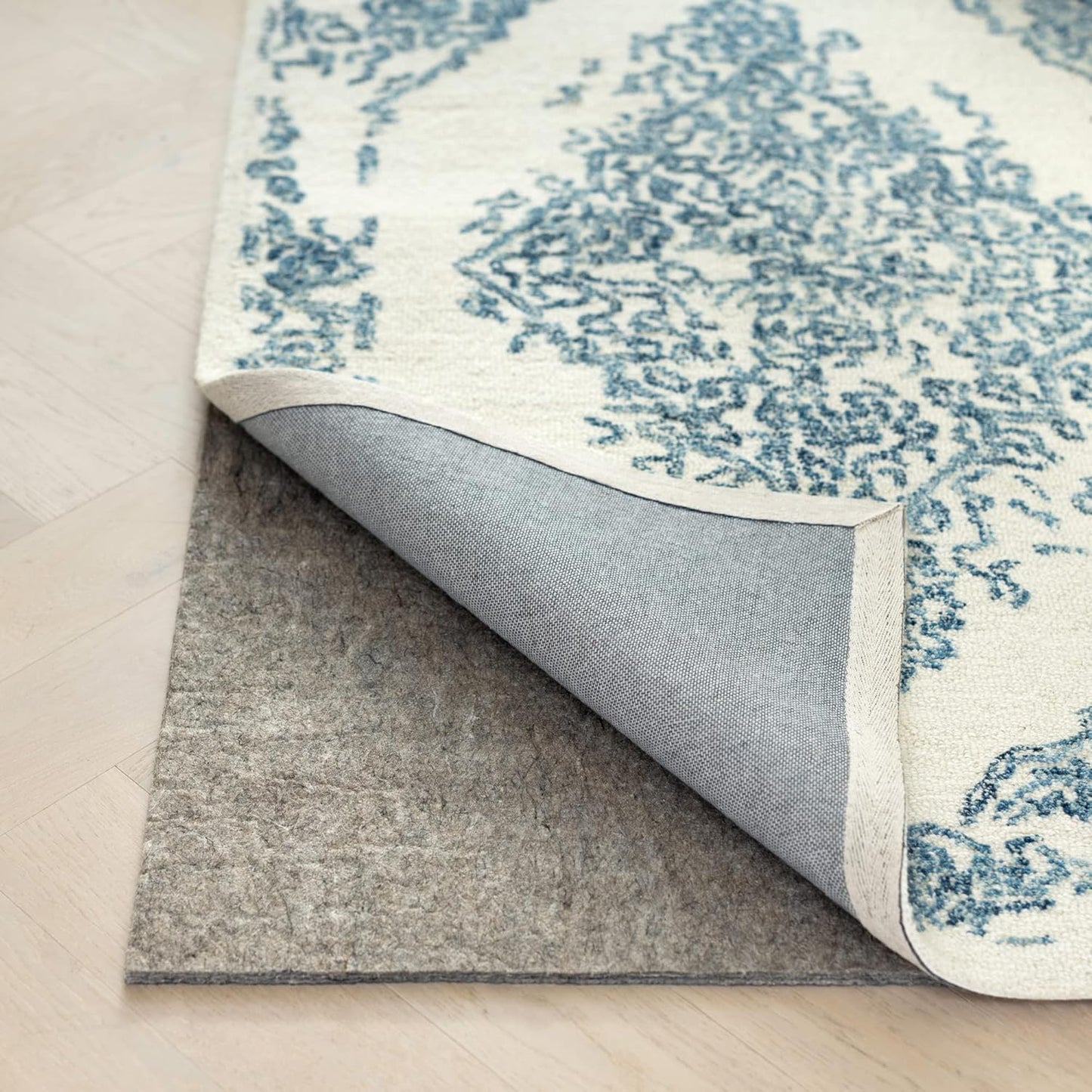 RUGPADUSA - Dual Surface - 2'6" x 8' - 3/8" Thick - Felt + Rubber - Enhanced Non-Slip Rug Pad - Adds Comfort and Protection - for Hard Surface Floors