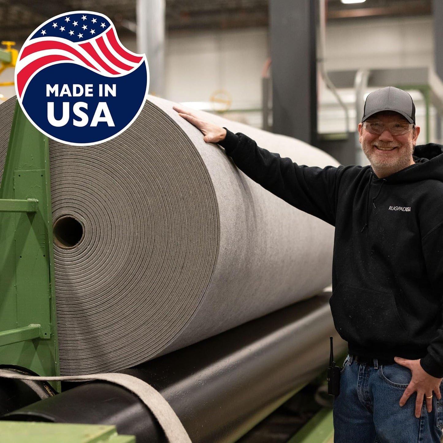 RUGPADUSA - Eco-Plush - 7'6" x 9'6" - 1/2" Thick - 100% Felt - Luxurious Cushioned Rug Pad - Available in 3 Thicknesses, Many Custom Sizes