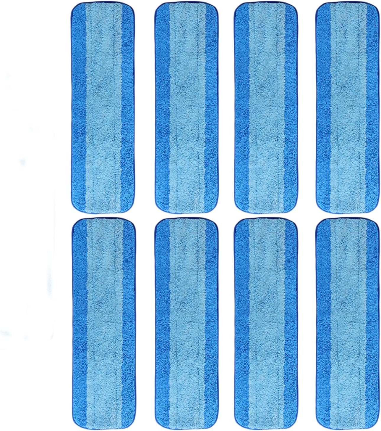 8 Pack Microfiber Cleaning Pads for Bona Mop, Reusable Microfiber Mop Pads for 18 Inch Mop, Hardwood & Hard Surface Floors Replacement Cleaning Mop Pads, Machine Washes