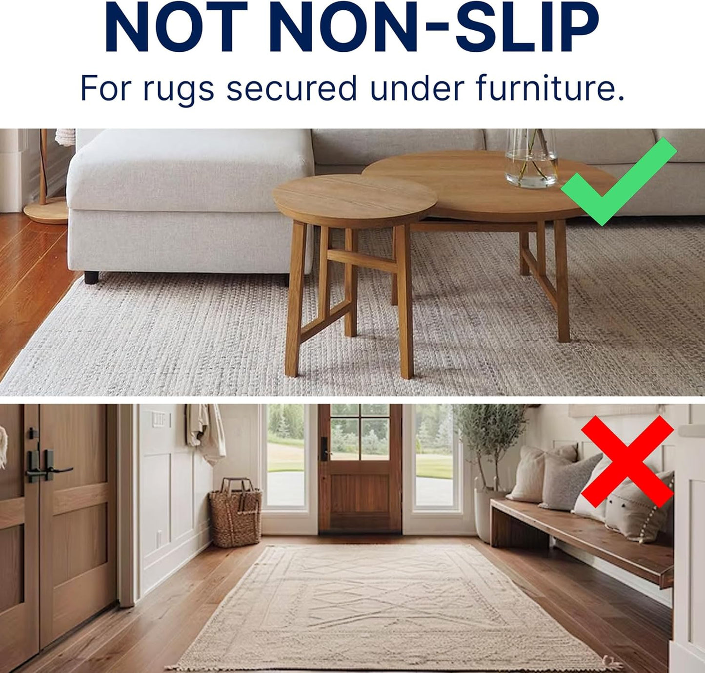 RUGPADUSA - Eco-Plush - 5'x8' - 3/8" Thick - 100% Felt - Extra Cushioned Rug Pad - Available in 3 Thicknesses, Many Custom Sizes