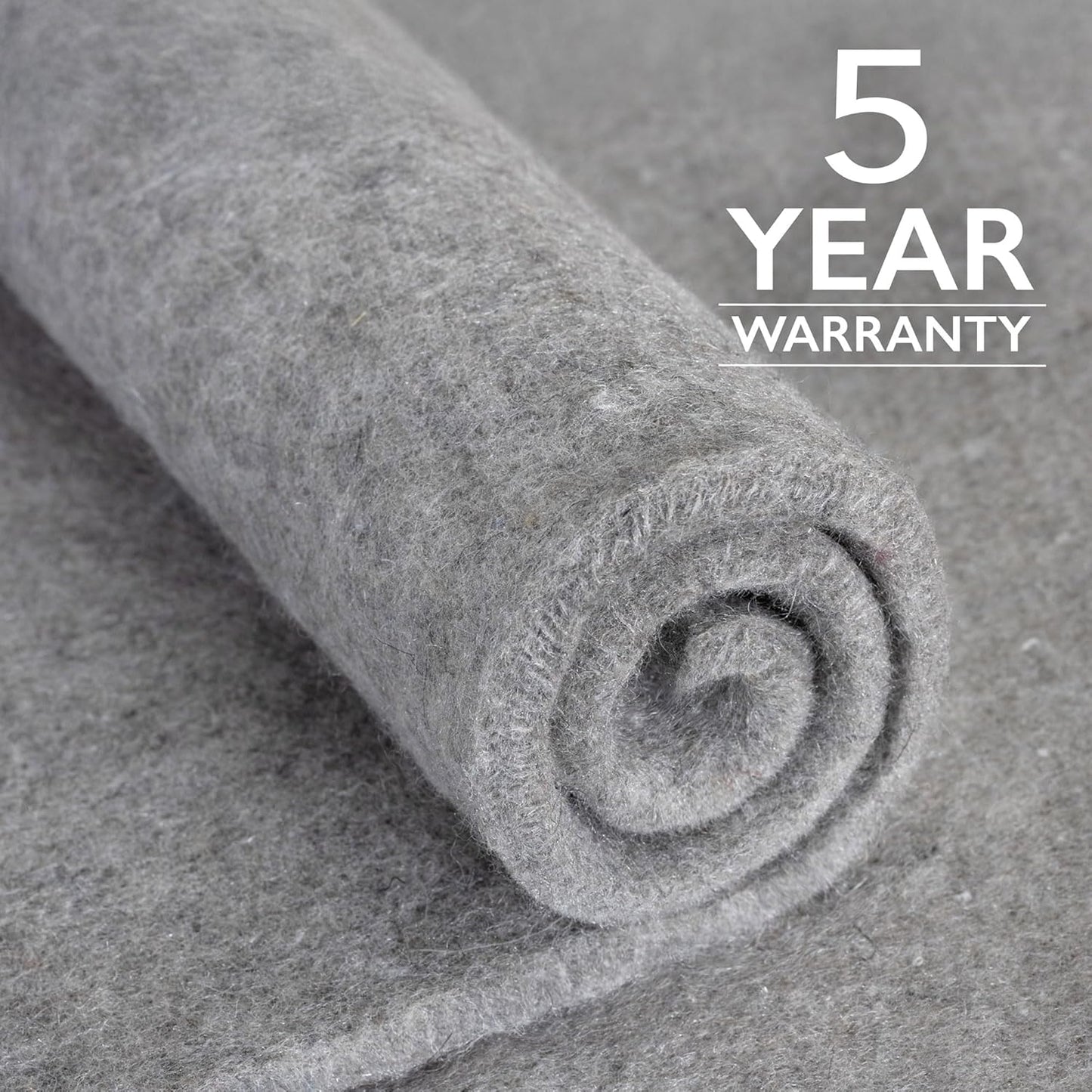 RUGPADUSA - Eco-Plush - 7'x9' - 1/2" Thick - 100% Felt - Luxurious Cushioned Rug Pad - Available in 3 Thicknesses, Many Custom Sizes