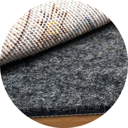 BAGAIL Felt and Natural Rubber Backing Rug Pads 1/8” Thick, Round 8 Feet Non Slip Rug Gripper Keep Rugs in Place, Under Area Rug Protective Cushioned Pads, Carpet Runners, Hardwood Floors Protection