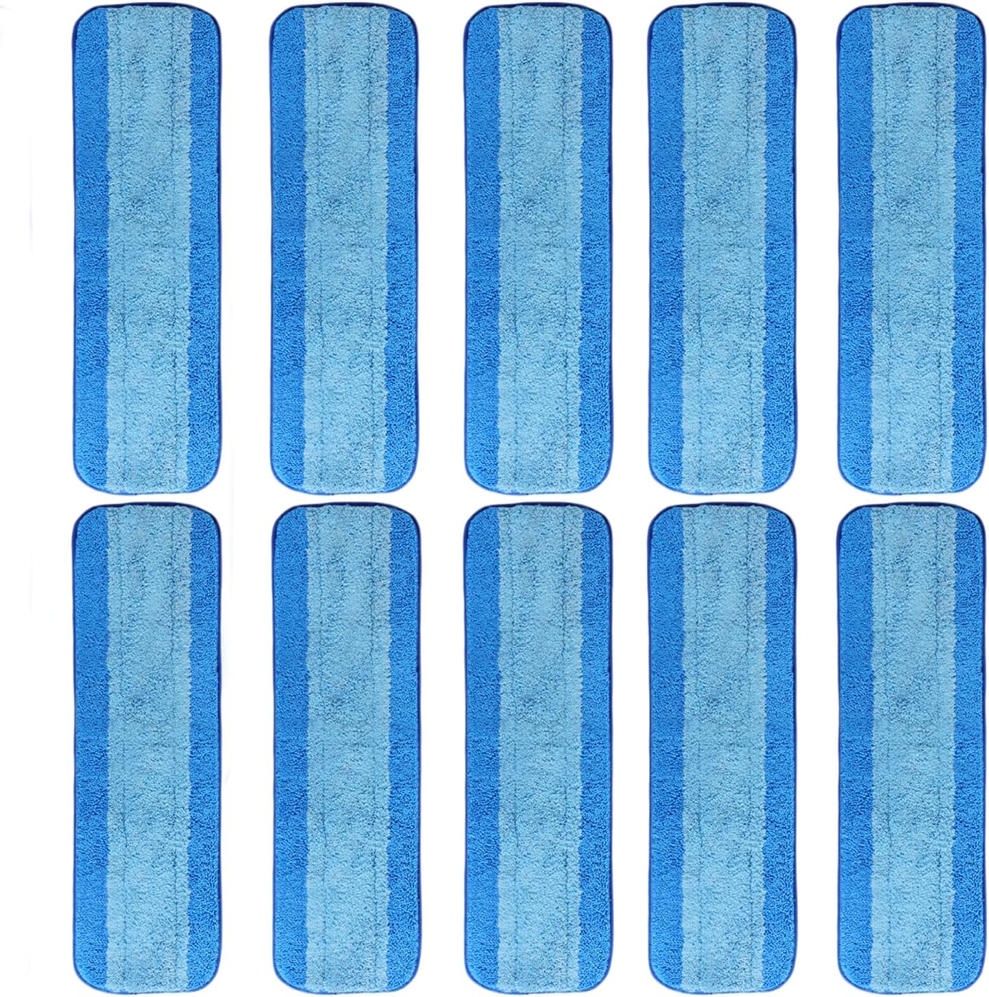 10 Pack Microfiber Cleaning Pads for Bona Mop, Reusable Microfiber Mop Pads for 18 Inch Mop, Hardwood & Hard Surface Floors Replacement Cleaning Mop Pads, Machine Washes