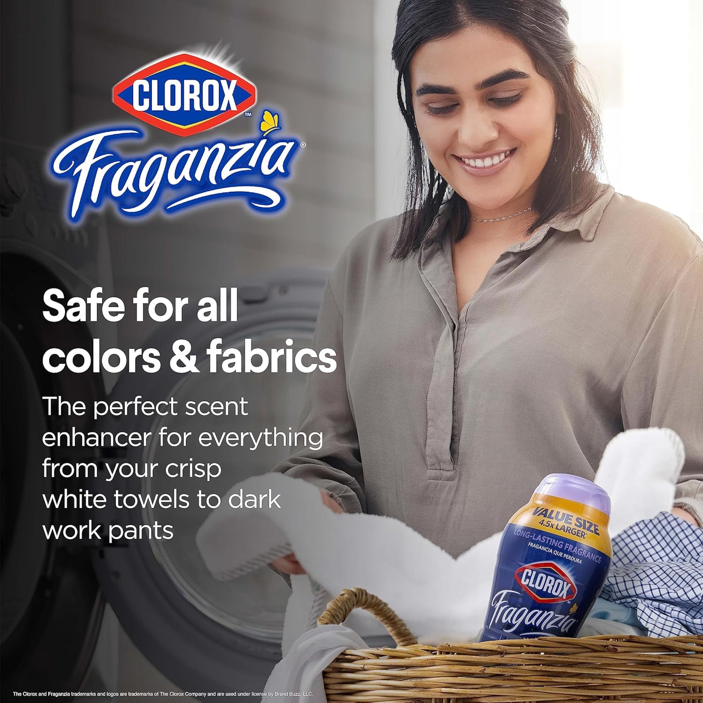 Clorox Fraganzia Laundry Scent Booster Crystals in Lavender with Eucalyptus Scent - Scented In-Wash Freshener Beads for Fresh, Clean, Great Smelling Clothes and Linens, 70 Oz - 6 Pack