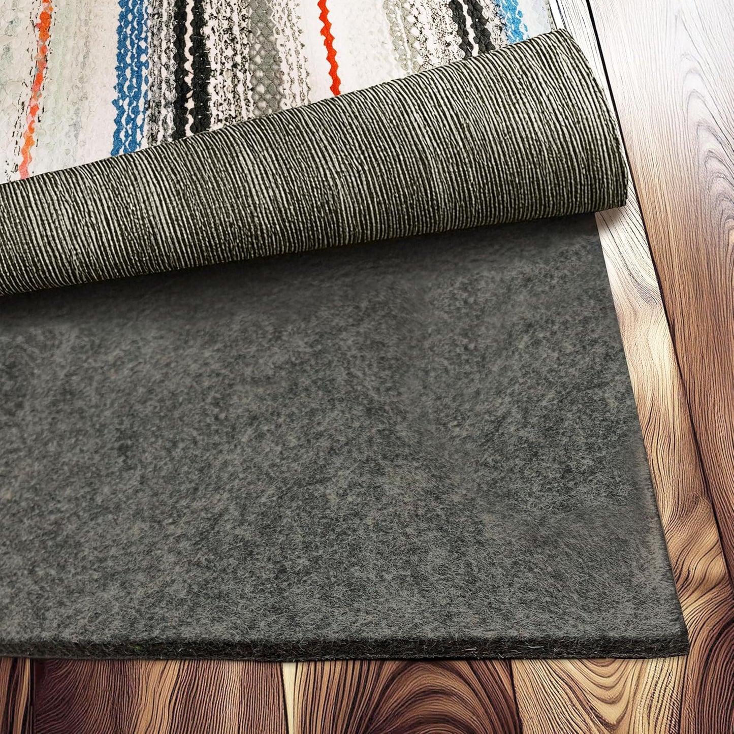 Nevlers 1/4" Felt Rug Pad 8 x10 Ft| Rug Pad Non Slip Felt & TPO | Area Rug Padding 8x10 Anti Skid Rug Gripper | Non Slip Rug Grippers for Area Rugs on Hardwood Floors | Rug Stoppers to Prevent Sliding