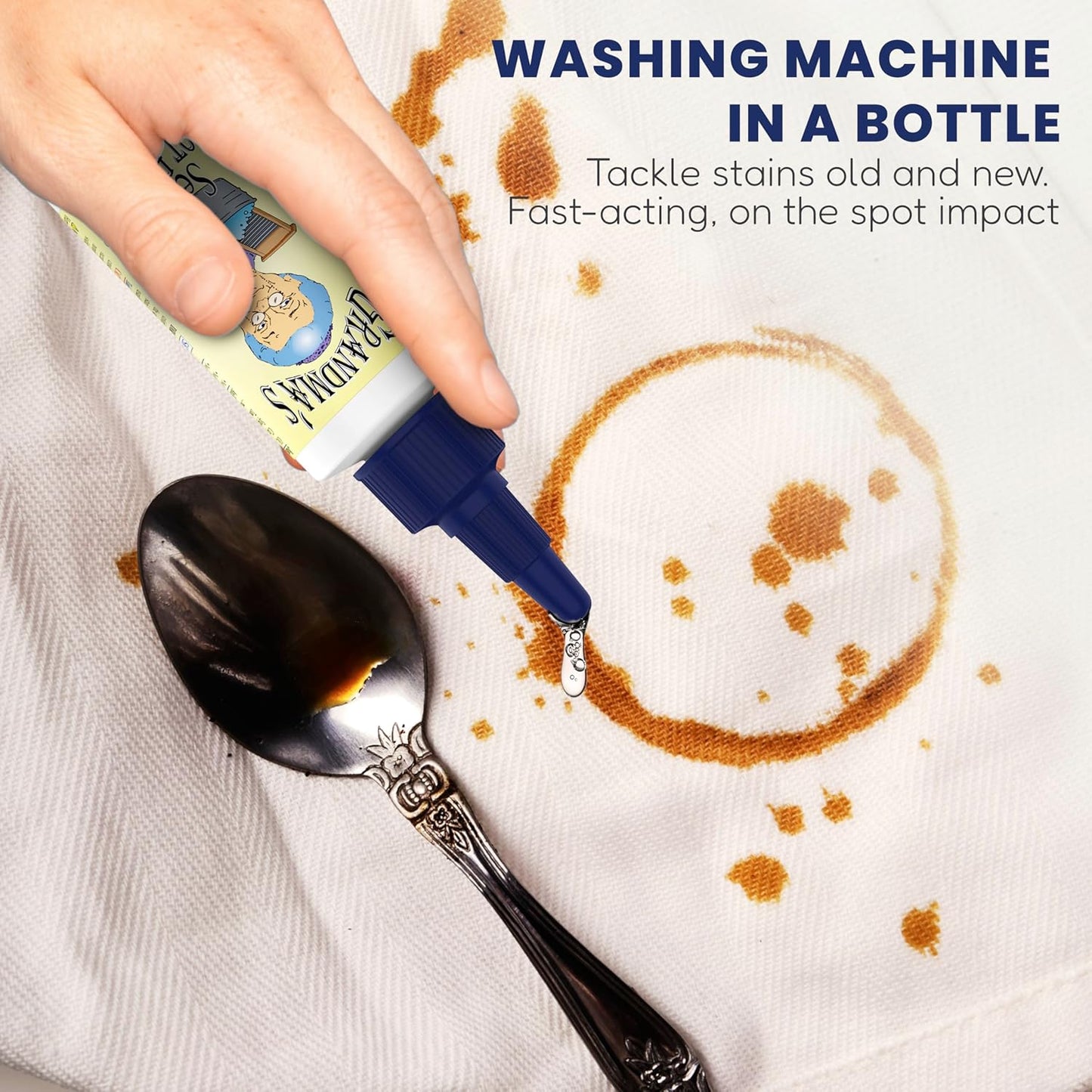 Grandma's Secret Spot Remover Laundry Spray - Chlorine, Bleach and Toxin-Free Fabric Stain Remover for Clothes - Removes Oil, Paint, Blood and Pet Stains - 2 Oz, 3 Pack