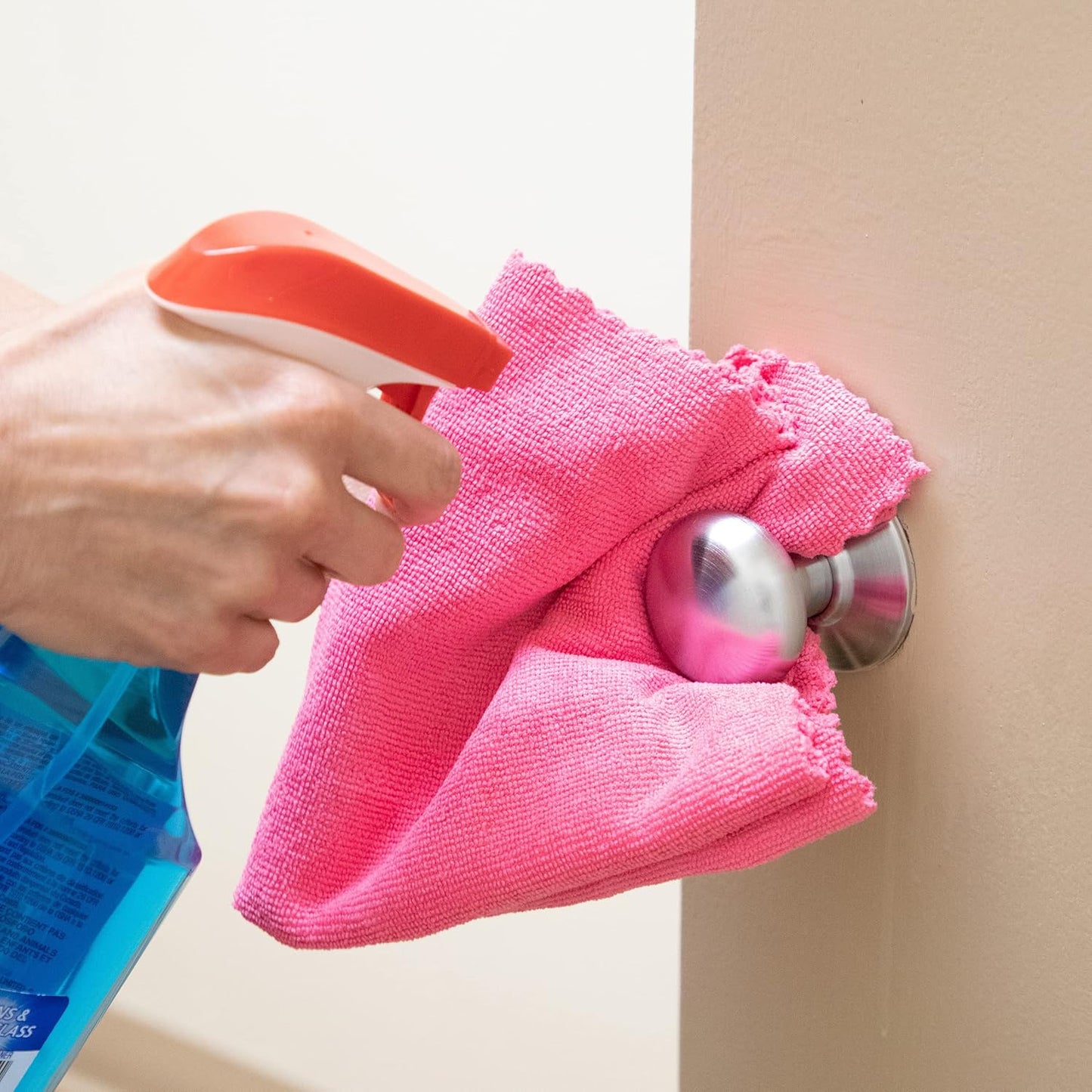 Arkwright Smart Rags in Box - (Pack of 50) Lint Free Microfiber Cleaning Cloth, Scratch & Streak-Free, Dispensable Wash Towels for Cars, Window Glass, and Auto Shop, 12 x 12 in, Pink