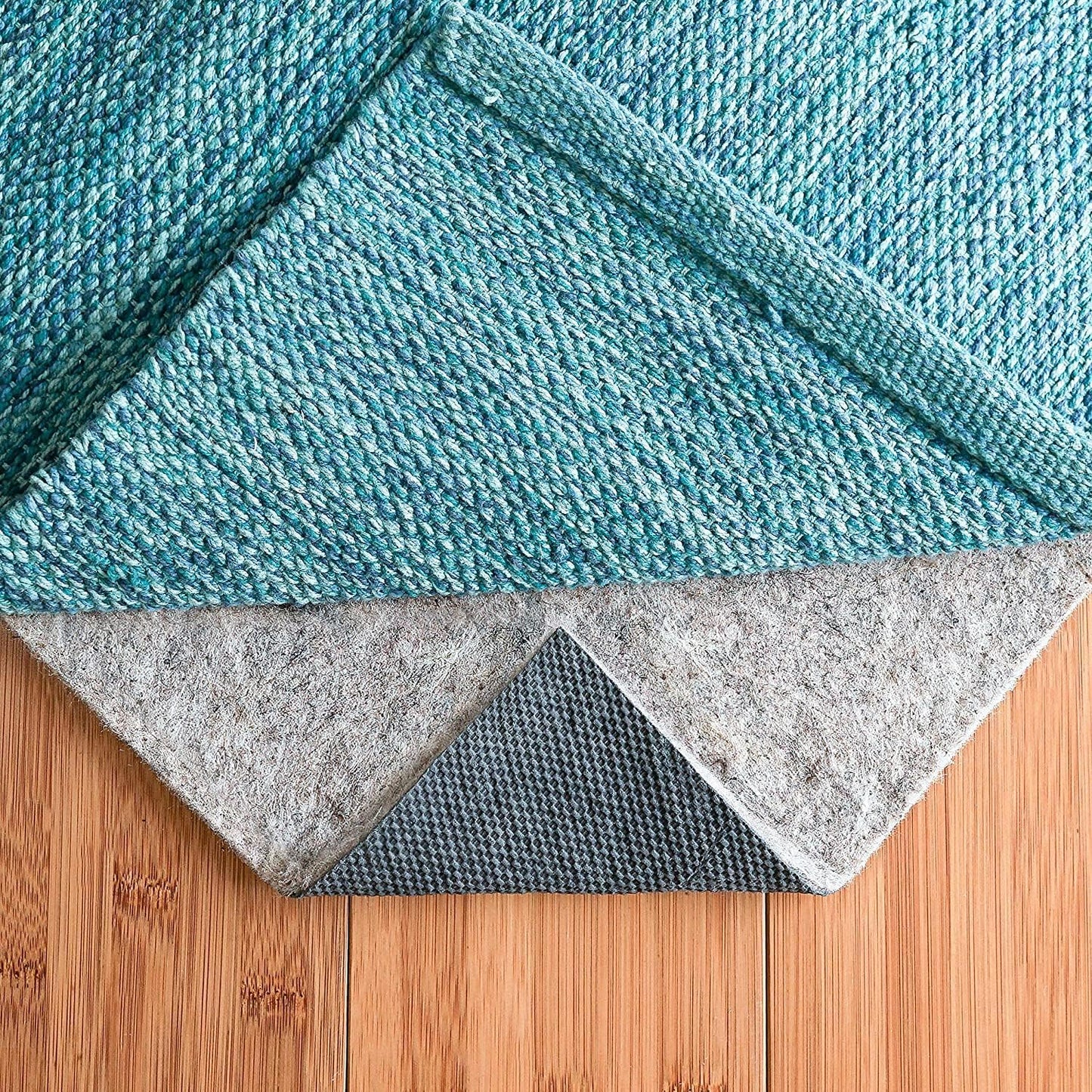 RUGPADUSA - Dual Surface - 9'10" x 13'10" - 1/4" Thick - Felt + Rubber - Non-Slip Backing Rug Pad - Safe for All Floors