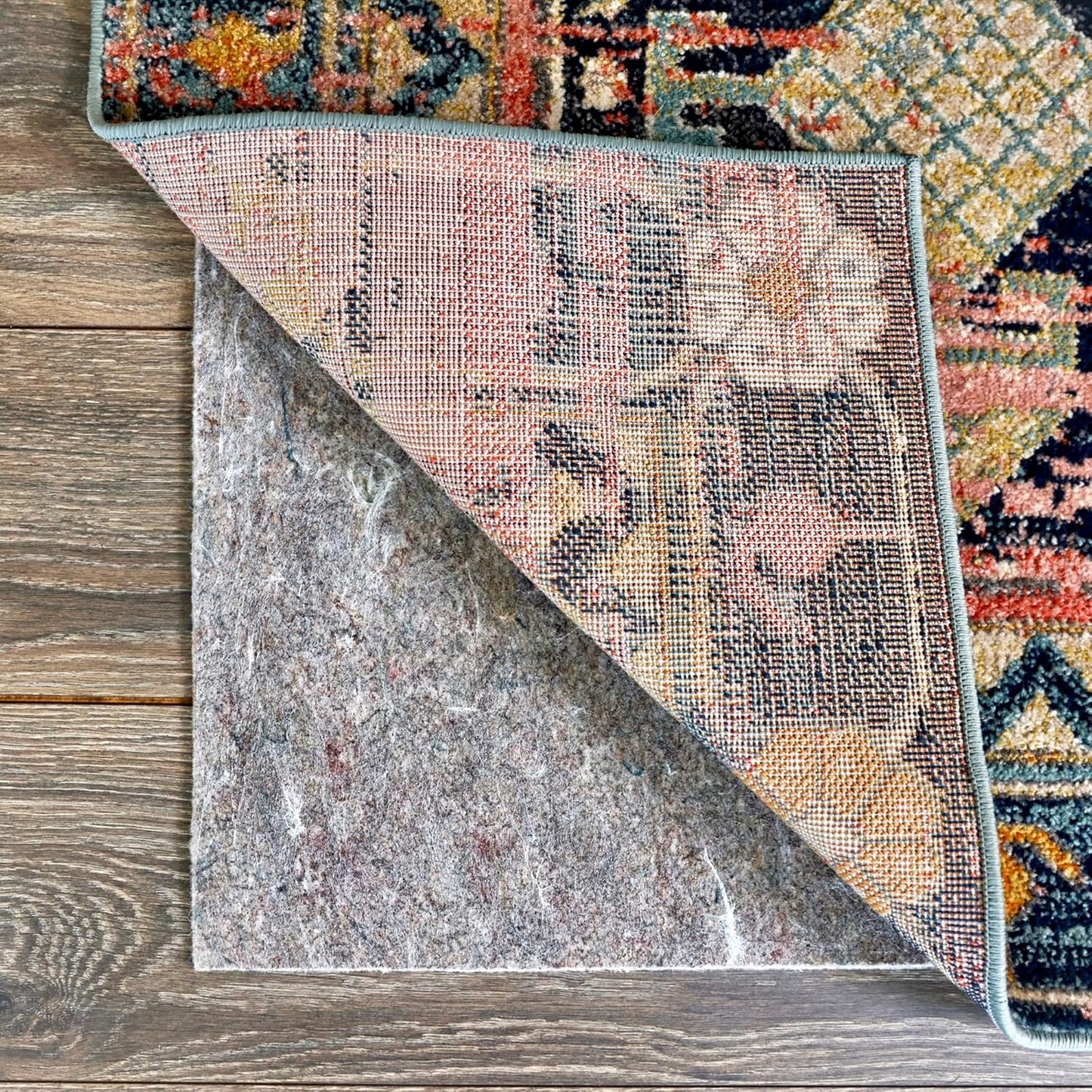 RUGPADUSA - Dual Surface - 7'6" x 9'6" - 1/8" Thick - Felt + Rubber - Non-Slip Backing Rug Pad - Adds Low-Profile Comfort and Protection