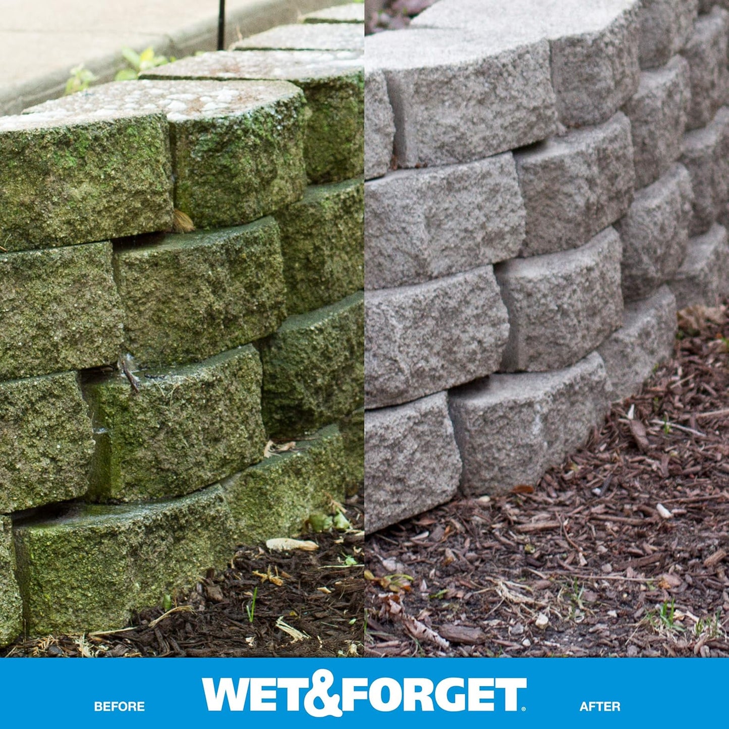 Wet & Forget Moss, Mold, Mildew, & Algae Stain Remover Multi-Surface Outdoor Cleaner Concentrate, Original, 128 Fluid Ounces