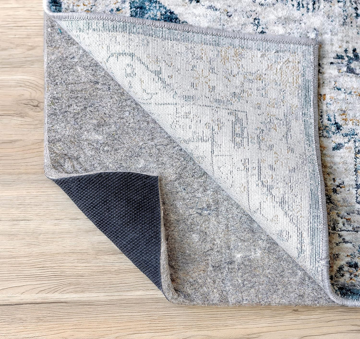 RUGPADUSA - Dual Surface - 7'x10' - 3/8" Thick - Felt + Rubber - Enhanced Non-Slip Rug Pad - Adds Comfort and Protection - for Hard Surface Floors